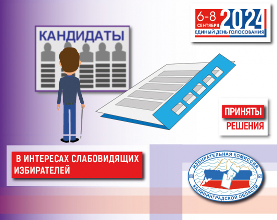 На всех участках во время голосования будут учтены потребности избирателей со слабым зрением 