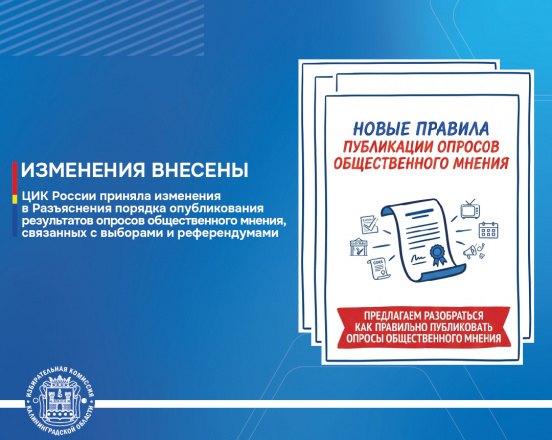 Изменения в Разъяснения порядка публикации опросов