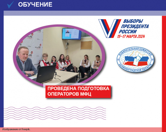 Руководитель аппарата Избирательной комиссии Калининградской области провел занятие с операторами МФЦ региона по приему заявлений о голосовании по месту нахождения на выборах Президента России