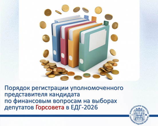 Накануне Облизбирком утвердил разъяснения порядка регистрации уполномоченного представителя кандидата по финансовым вопросам при проведении выборов депутатов городского Совета депутатов Калининграда