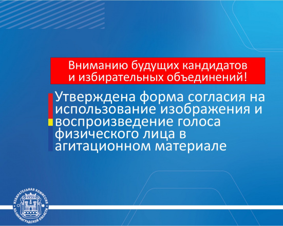 ЦИК России утвердила форму согласия на использование изображения и воспроизведение голоса физического лица в агитационном материале 